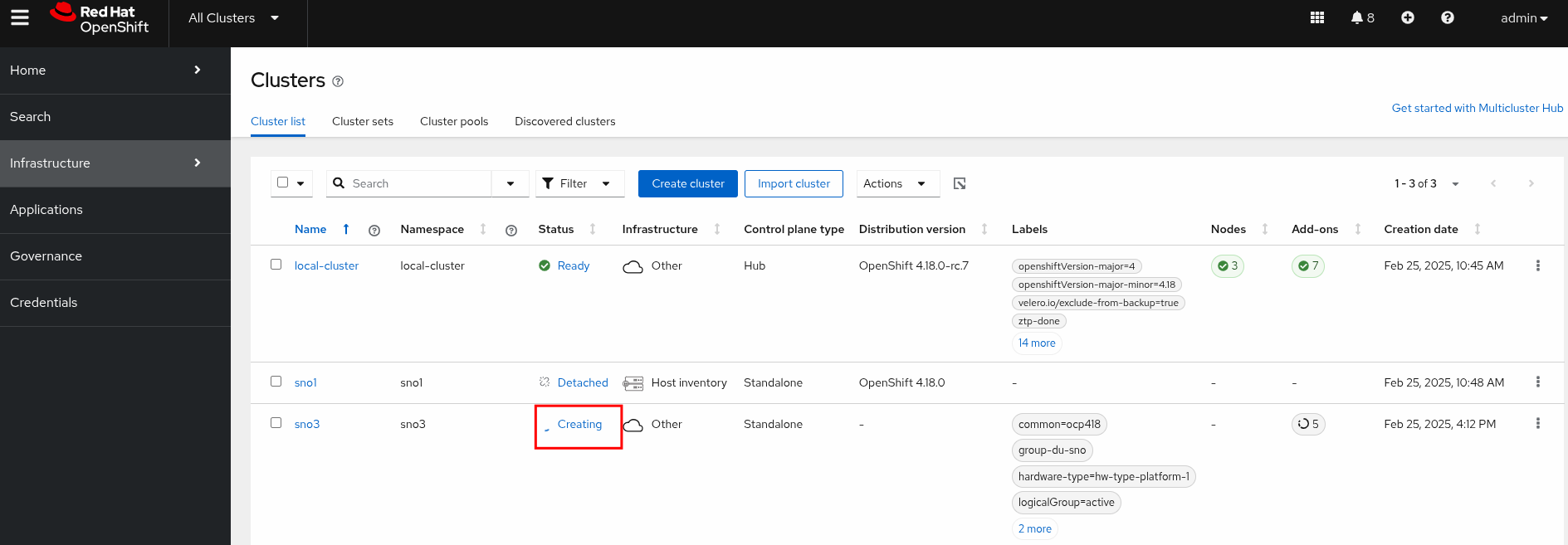 IBI Installation in ACM