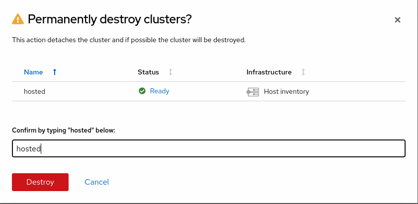 Hosted Cluster UpgDestroyrade Screen 2