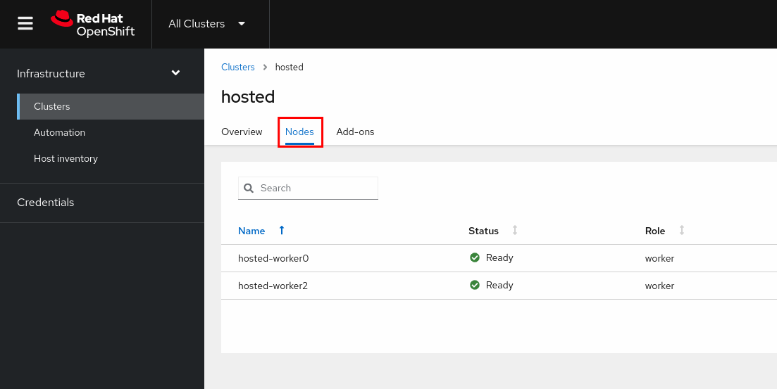 Hosted Cluster View 4