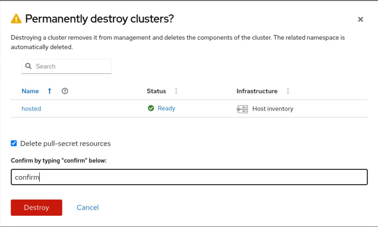 Hosted Cluster UpgDestroyrade Screen 2
